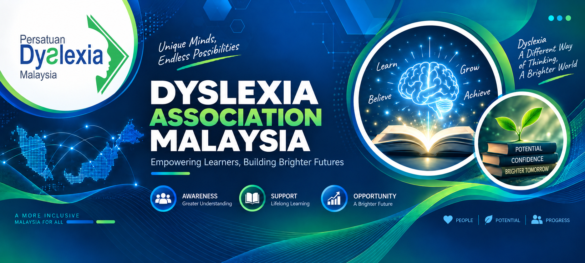 Dyslexia Association Malaysia. Unique minds, endless possibilities. Empowering learners, building brighter futures.